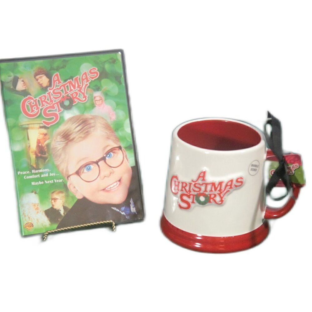 Rae Dunn A Christmas Story Oh Fudge Double Sided 24 oz Mug with DVD